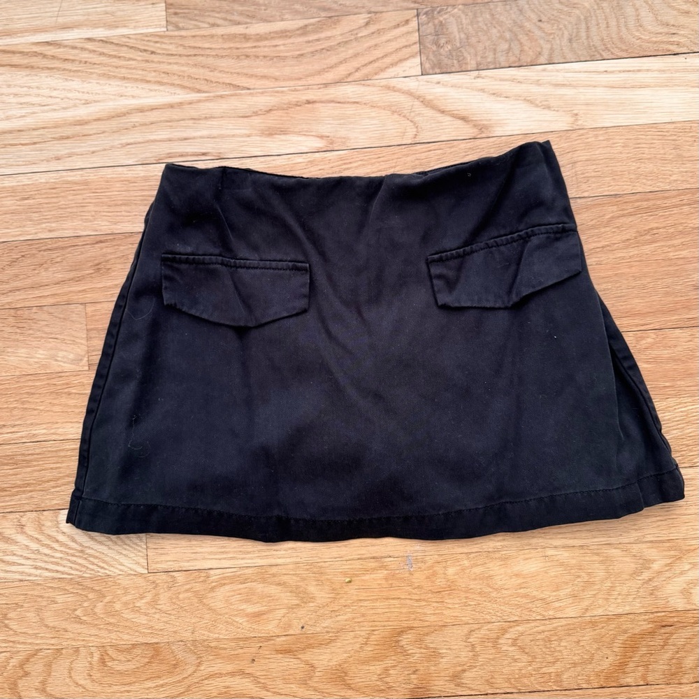 Reformation Black Mini Skort